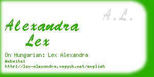 alexandra lex business card